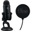 Logitech Creators Blue Yeti USB Microphone for Gaming, Streaming, Podcast, YouTube, Discord, PC, Studio Sound, Plug & Play-Silver(Blackout)