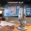 Logitech Creators Blue Yeti USB Microphone for Gaming, Streaming, Podcast, YouTube, Discord, PC, Studio Sound, Plug & Play-Silver(Silver)