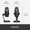 Logitech for Creators Blue Yeti Nano USB Microphone for Gaming, Streaming, Podcasting,Twitch, YouTube, Discord, Recording for PC and Mac, Plug & Play – Shadow Grey(Blackout)