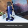 Logitech for Creators Blue Yeti Nano USB Microphone for Gaming, Streaming, Podcasting,Twitch, YouTube, Discord, Recording for PC and Mac, Plug & Play – Shadow Grey(Vivid Blue)