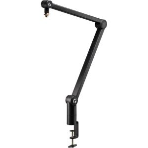 Logitech G Compass Premium Broadcast Boom Arm for Microphone, Internal Springs, Desktop Clamp and Built-in Cable Management, For Recording, Gaming, Streaming – Black