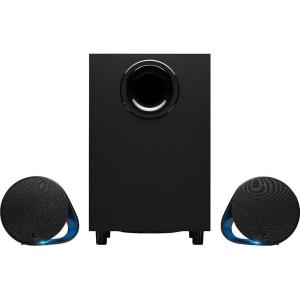 Logitech G560 PC Gaming Speaker System with 7.1 DTS:X Ultra Surround Sound, Game Based LIGHTSYNC RGB, Two Speakers and Subwoofer, Bluetooth, USB, Immersive Gaming Experience – Black(Speakers)