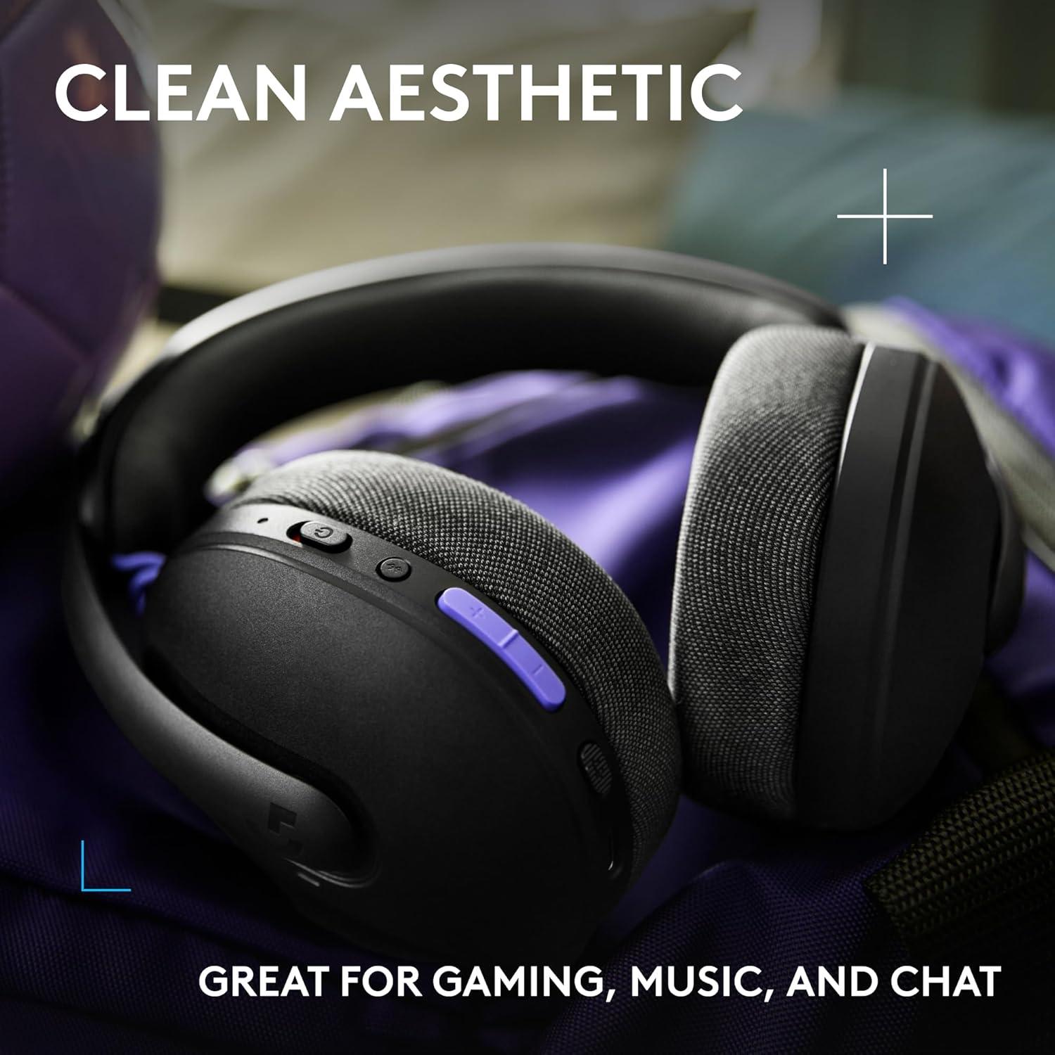 image:imageLogitech G325 Lightspeed Wireless Bluetooth Gaming Headset AllDay Comfort Builtin Mic with Noise Reduction 24Bit Audio 24 Hr Battery Life for PC PlayStation Switch Mobile BlackBlack