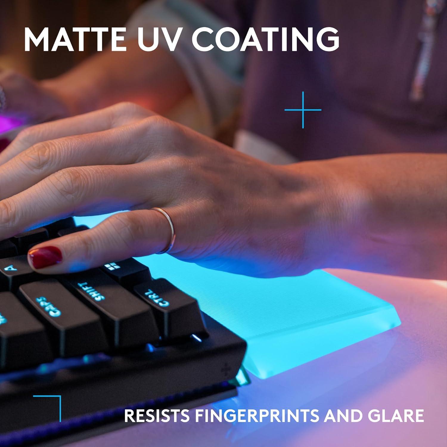 image:imageLogitech G G512 X Palm Rest 98 LIGHTSYNC RGB LightbarAmplifying Acrylic Palm Rest Laser Etched Premium Support for G512 X 98 Gaming Keyboard75 percent