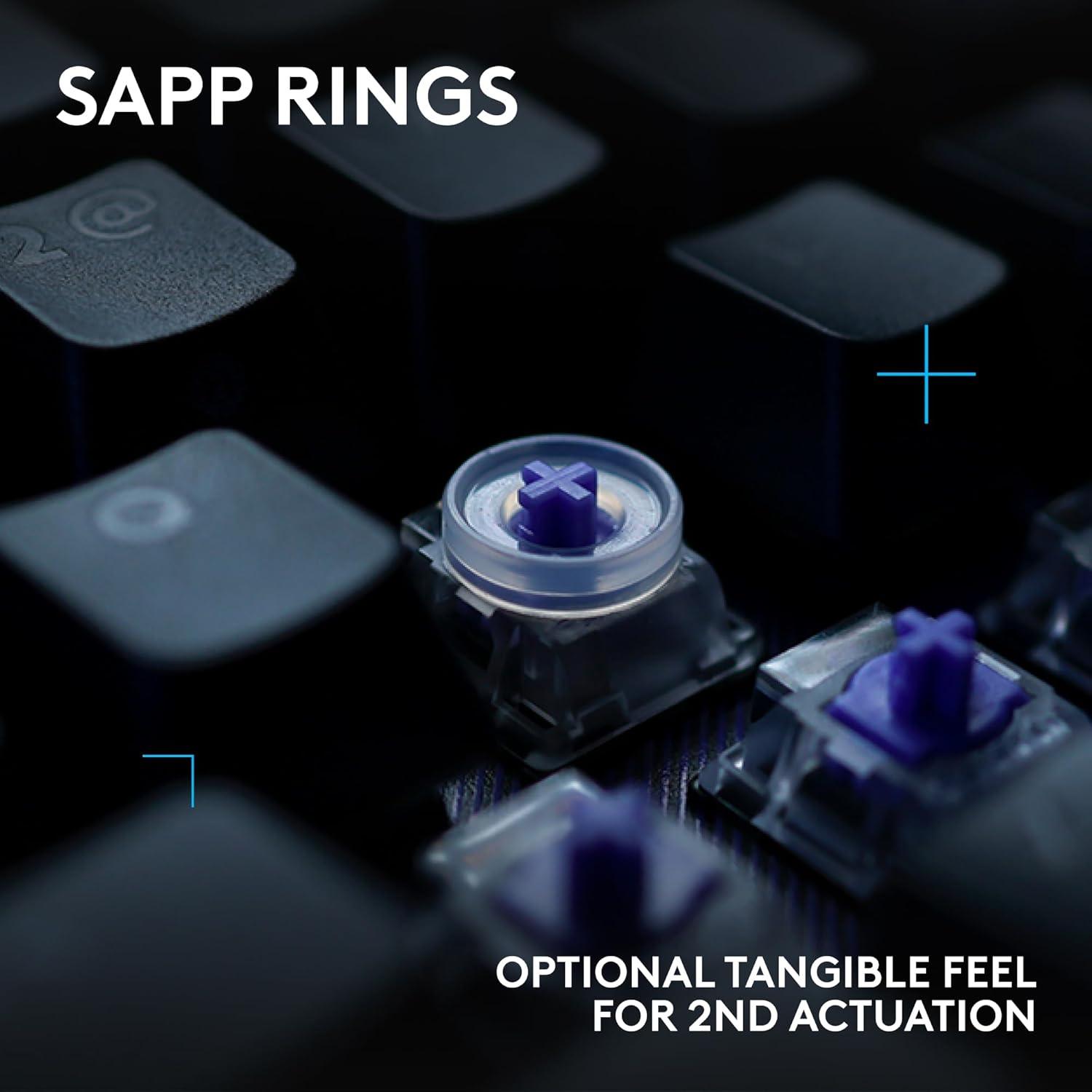 image:imageLogitech G512 X 75 Dual SWAP HotSwappable TMR AnalogMechanical Gaming Keyboard Tactile 8K Polling Rate Custom Actuation 0140 mm Rapid Trigger LIGHTSYNC RGB Wired PC Mac BlackBlack