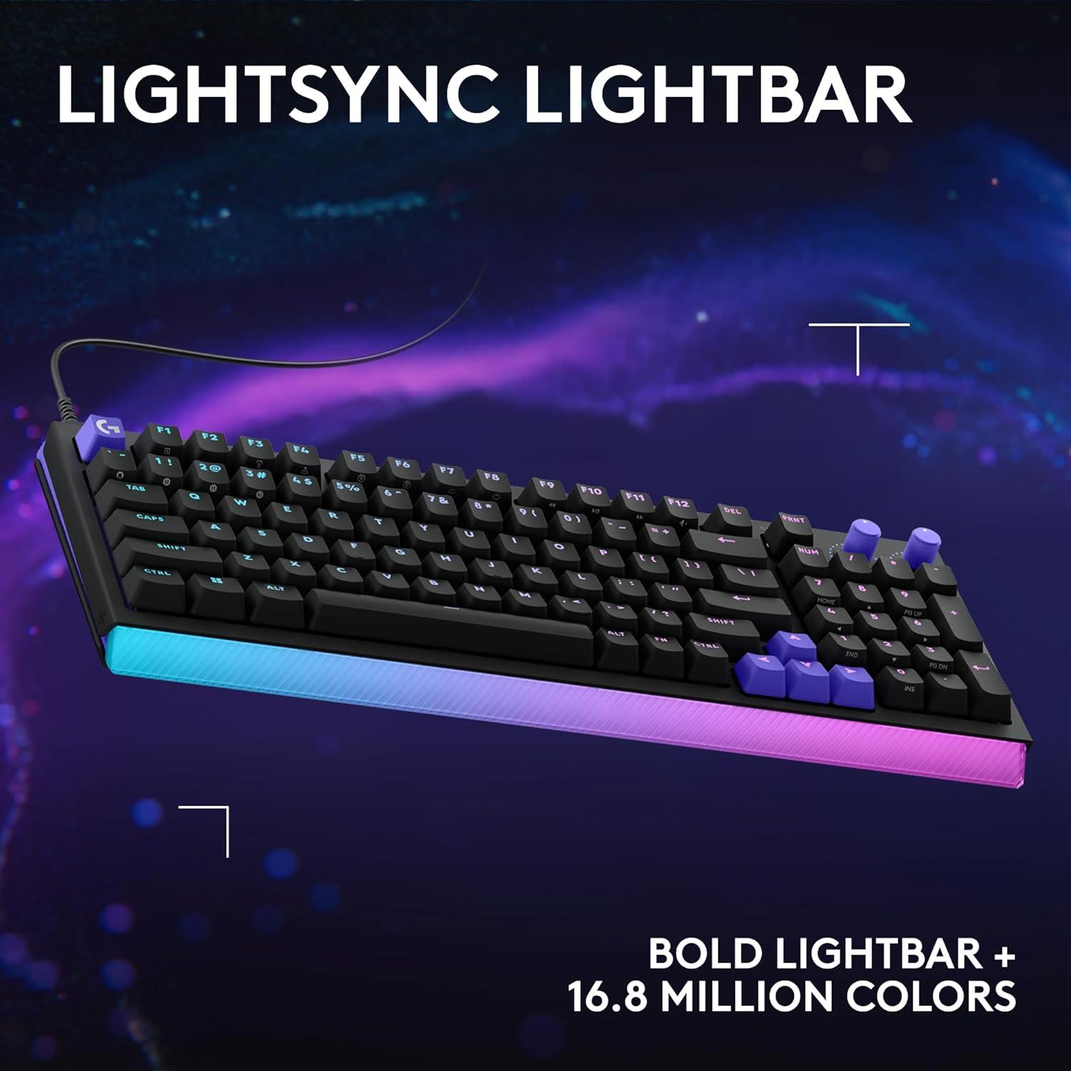 image:imageLogitech G512 X 75 Dual SWAP HotSwappable TMR AnalogMechanical Gaming Keyboard Tactile 8K Polling Rate Custom Actuation 0140 mm Rapid Trigger LIGHTSYNC RGB Wired PC Mac BlackBlack