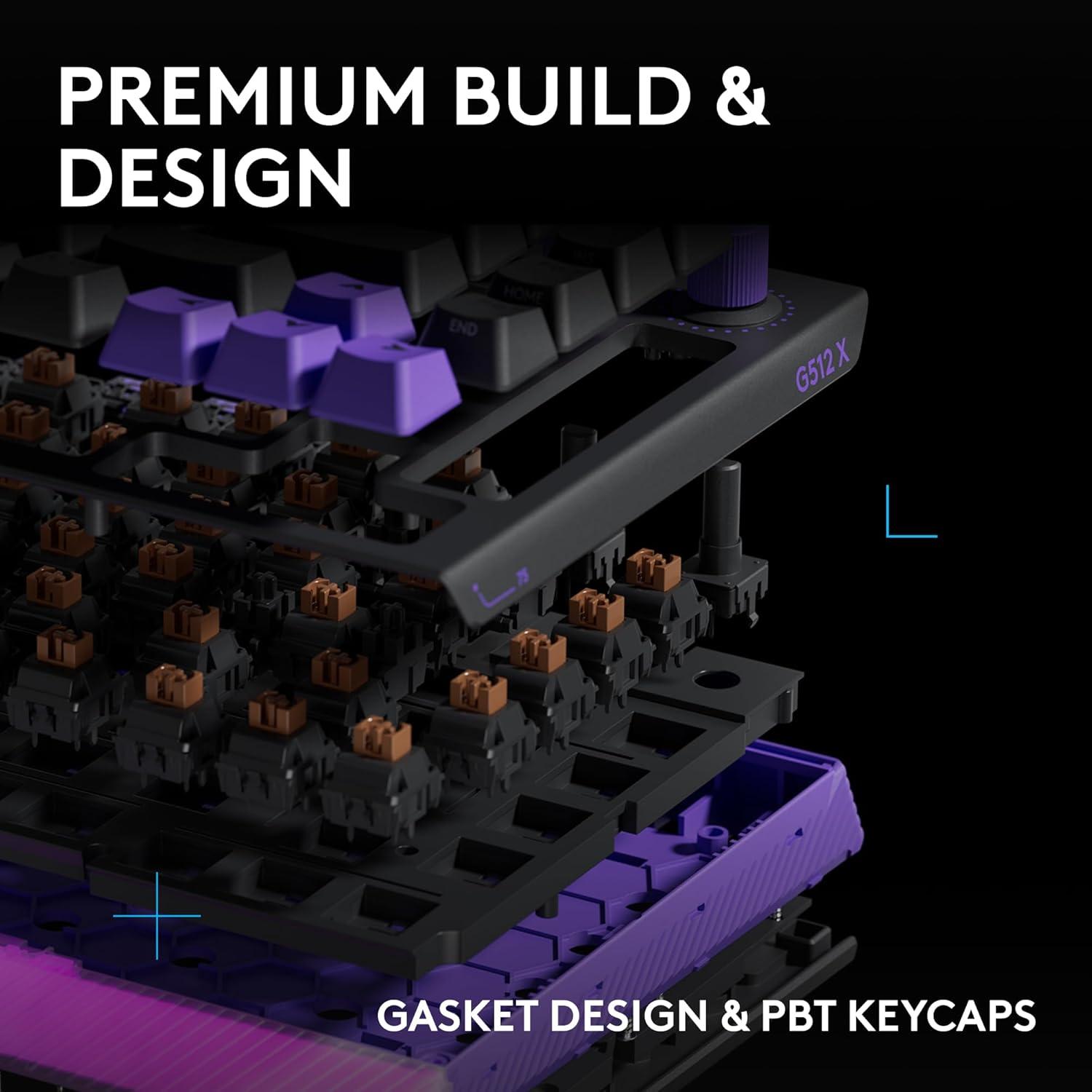 image:imageLogitech G512 X 75 Dual SWAP HotSwappable TMR AnalogMechanical Gaming Keyboard Tactile 8K Polling Rate Custom Actuation 0140 mm Rapid Trigger LIGHTSYNC RGB Wired PC Mac BlackBlack