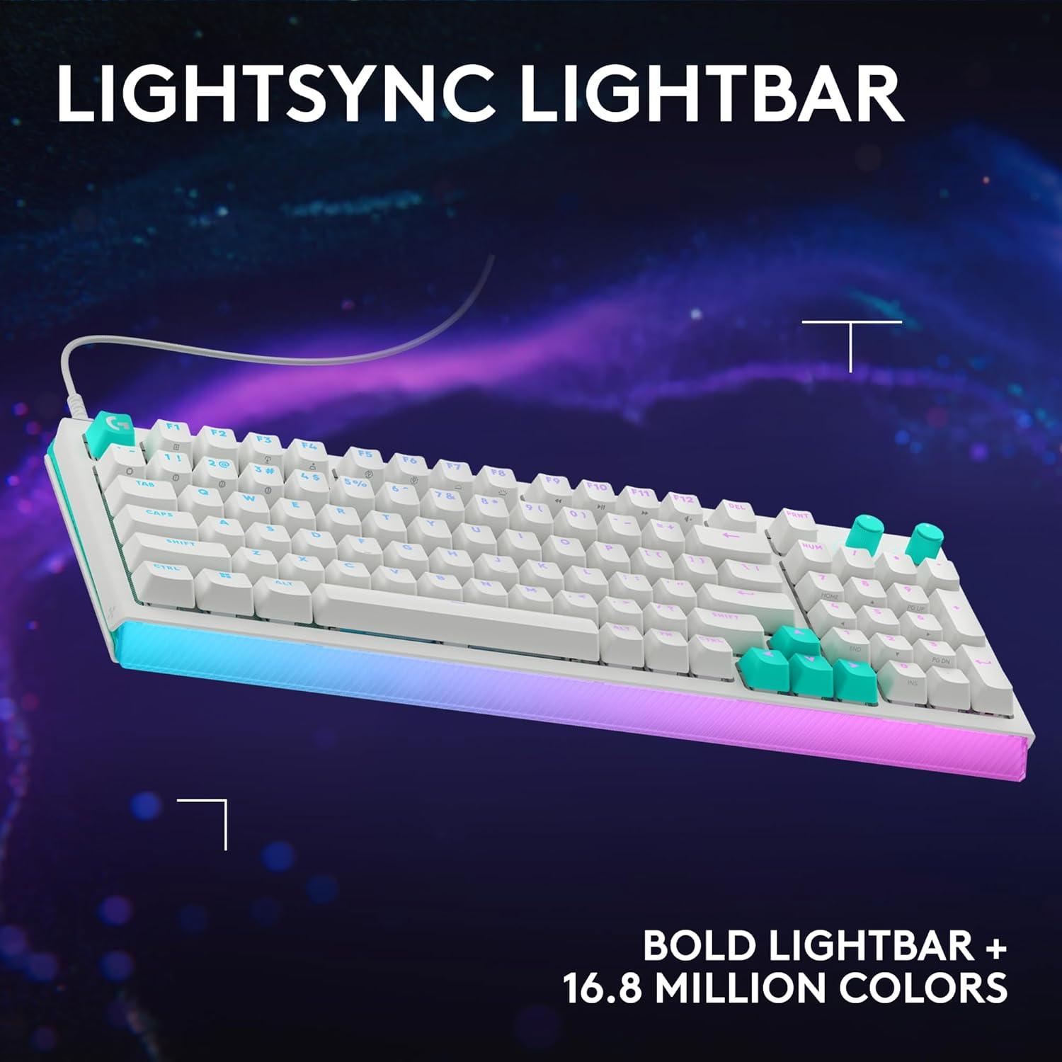 image:imageLogitech G512 X 75 Dual SWAP HotSwappable TMR AnalogMechanical Gaming Keyboard Tactile 8K Polling Rate Custom Actuation 0140 mm Rapid Trigger LIGHTSYNC RGB Wired PC Mac BlackWhite