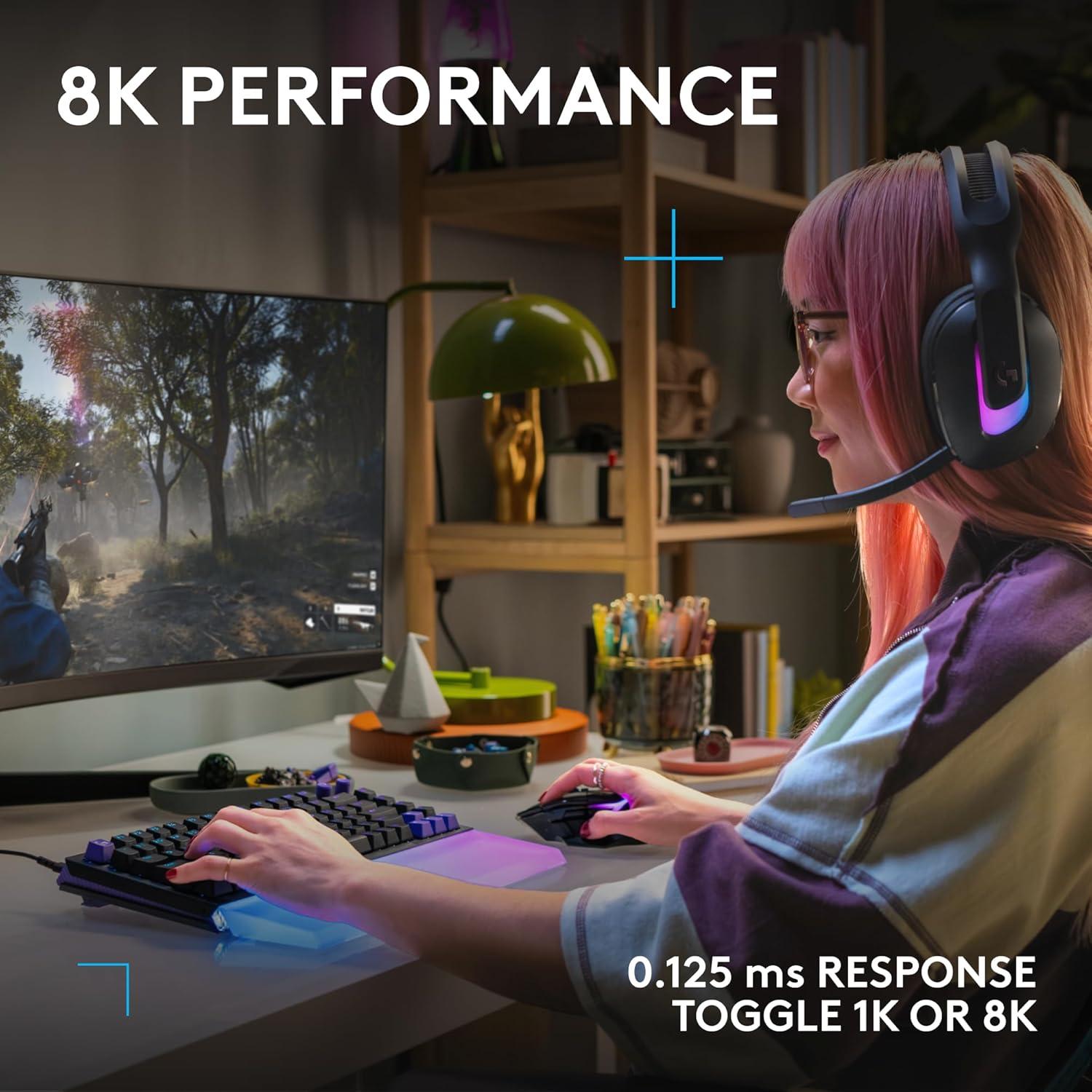 image:imageLogitech G512 X 75 Dual SWAP HotSwappable TMR AnalogMechanical Gaming Keyboard Tactile 8K Polling Rate Custom Actuation 0140 mm Rapid Trigger LIGHTSYNC RGB Wired PC Mac BlackBlack