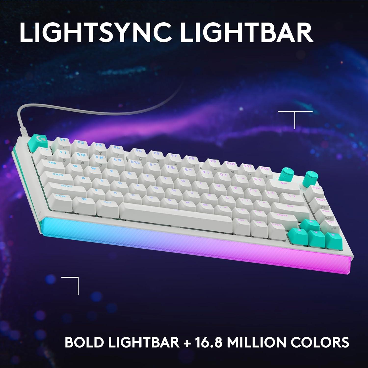 image:imageLogitech G512 X 75 Dual SWAP HotSwappable TMR AnalogMechanical Gaming Keyboard Tactile 8K Polling Rate Custom Actuation 0140 mm Rapid Trigger LIGHTSYNC RGB Wired PC Mac BlackWhite