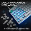 Logitech G512 X 75 Dual SWAP, Hot-Swappable TMR Analog/Mechanical Gaming Keyboard, Tactile, 8K Polling Rate, Custom Actuation 0.1-4.0 mm, Rapid Trigger, LIGHTSYNC RGB, Wired, PC, Mac – Black(White)