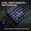 Logitech G512 X 75 Dual SWAP, Hot-Swappable TMR Analog/Mechanical Gaming Keyboard, Tactile, 8K Polling Rate, Custom Actuation 0.1-4.0 mm, Rapid Trigger, LIGHTSYNC RGB, Wired, PC, Mac – Black(Black)