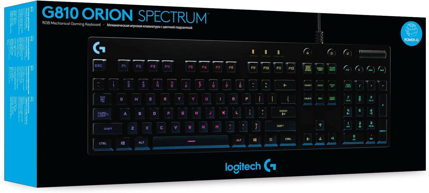 imageLogitech G810 Clavier Gaming Mcanique Orion Spark avec RVB Disposition QWERTY Espagnole NoirClavier QWERTY espagnol