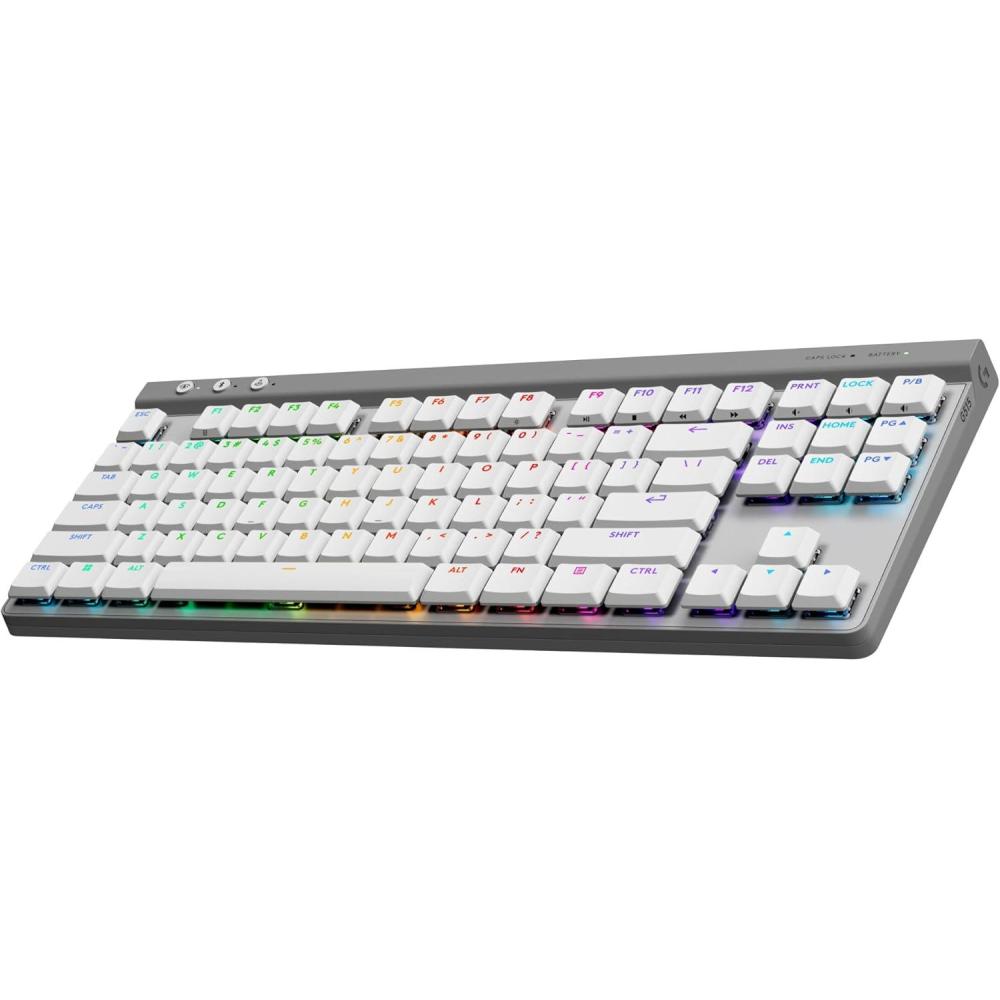 imageLogitech G G515 TKL clavier gaming ultraplat filaire RVB entirement personnalisable touches en PBT double couche Clavier Franais AZERTY NoirBlanc