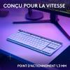 Logitech G G515 TKL, clavier gaming ultra-plat filaire, RVB entièrement personnalisable, touches en PBT double couche, Clavier Français AZERTY – Noir(Blanc)