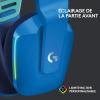 Logitech G G522 LIGHTSPEED casque gaming sans fil, LIGHTSYNC RVB, micro bande passante complète et audio synchronisé avancé, triple connectivité – LIGHTSPEED, Bluetooth, USB-A vers USB-C pour PC-Blanc(Bleu)