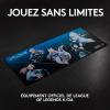 Logitech G640 Tapis de Souris Gamer en Tissu, Pour Souris Gaming Filaire ou sans Fil, 460 x 400mm, Epaisseur 3mm, Friction de Surface Modérée, Texture Homogène, Base en Caoutchouc Stable – Noire(K/DA)