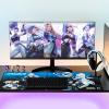 Logitech G640 Tapis de Souris Gamer en Tissu, Pour Souris Gaming Filaire ou sans Fil, 460 x 400mm, Epaisseur 3mm, Friction de Surface Modérée, Texture Homogène, Base en Caoutchouc Stable – Noire(K/DA)