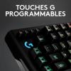 Logitech G910 Orion Spectrum, Clavier Gamer Mécanique RGB, Eclairage RGB LIGHTSYNC, Switchs Romer-G Tactiles, 9 Touches G Programmables, Technologie Double Ecran Arx, Français AZERTY – Noir(G910)
