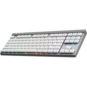 Logitech G G515 TKL, clavier gaming ultra-plat filaire, RVB entièrement personnalisable, touches en PBT double couche, Clavier Français AZERTY – Noir(Blanc)