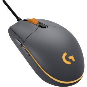 Logitech G Gaming Mouse Pro (capteur Optique, 12 000 dpi, 1000 Hz – 1ms, RGB, Six Boutons programmables) Gris/Jaune(G Pro BF1)