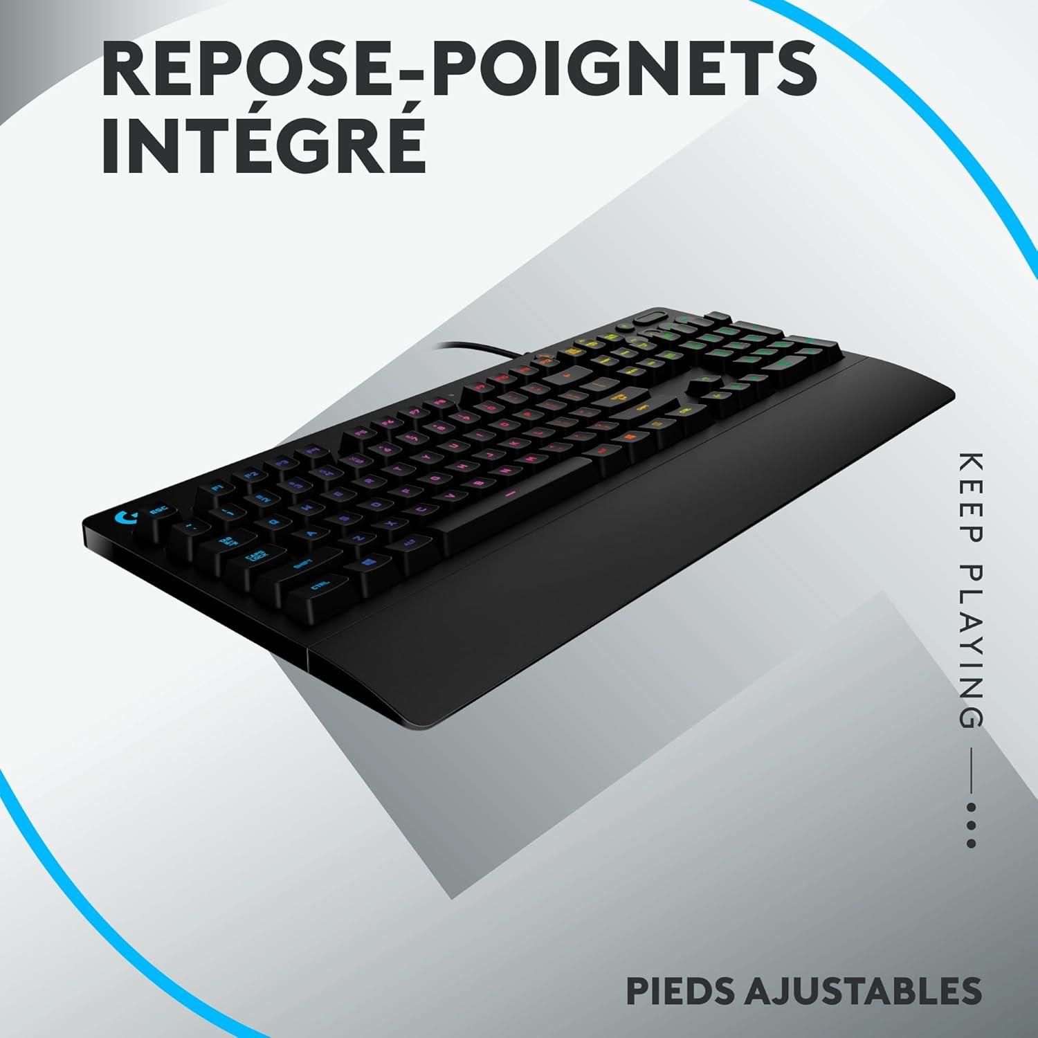 imageLogitech G G502 HERO souris gaming filaire avec boutons programmables et poids ajustables et G213 RVB clavier gaming rtroclair avec touches tactiles PCordinateurs portables NoirSouris Clavier