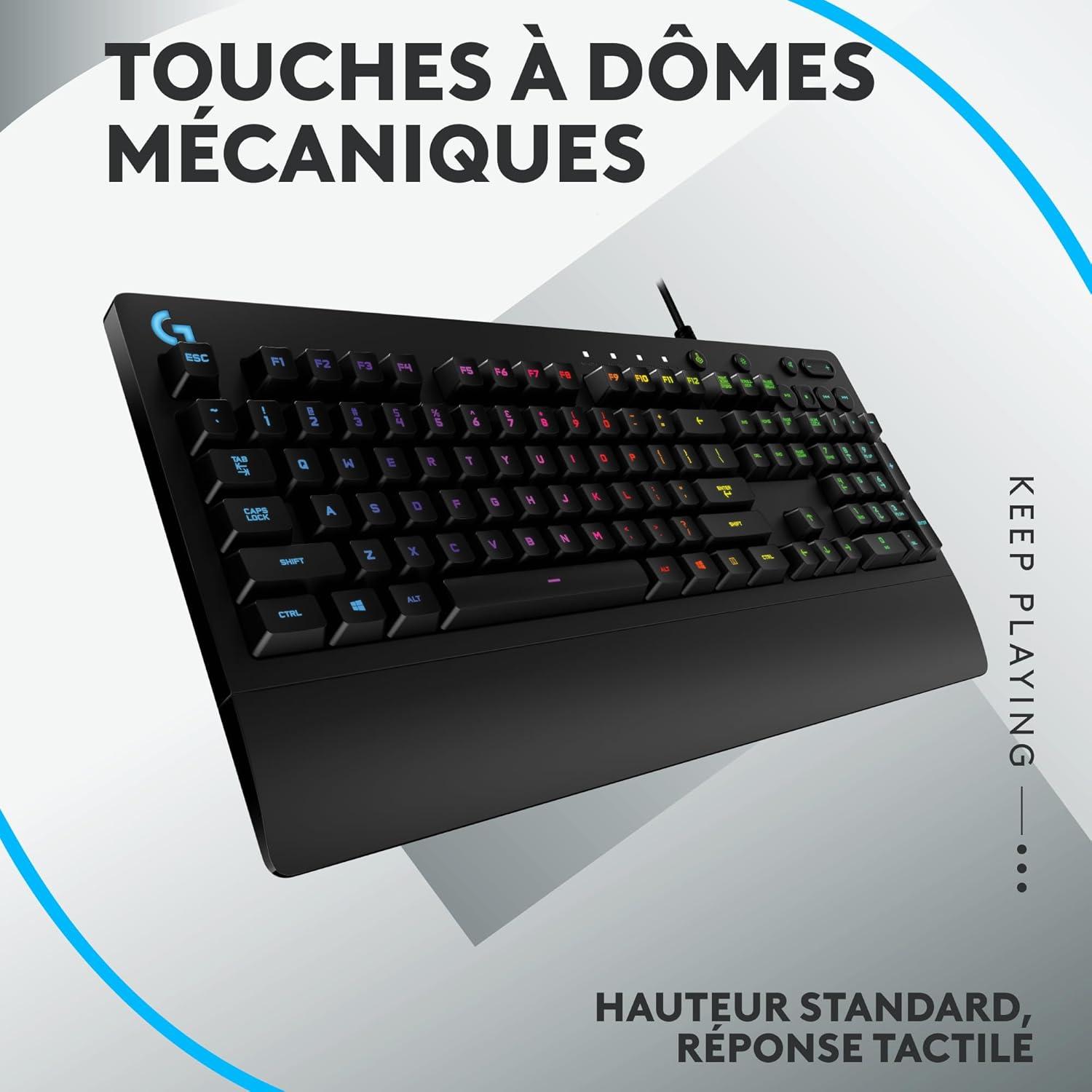 imageLogitech G G502 HERO souris gaming filaire avec boutons programmables et poids ajustables et G213 RVB clavier gaming rtroclair avec touches tactiles PCordinateurs portables NoirSouris Clavier