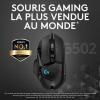Logitech G G502 HERO souris gaming filaire avec boutons programmables et poids ajustables et G213 RVB clavier gaming rétroéclairé avec touches tactiles -PC-ordinateurs portables, Noir(Souris Gamer)
