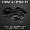 Logitech G G502 HERO souris gaming filaire avec boutons programmables et poids ajustables et G213 RVB clavier gaming rétroéclairé avec touches tactiles -PC-ordinateurs portables, Noir(Souris Gamer)