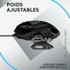 Logitech G G502 HERO souris gaming filaire avec boutons programmables et poids ajustables et G213 RVB clavier gaming rétroéclairé avec touches tactiles -PC-ordinateurs portables, Noir(Souris + Clavier)