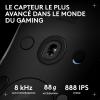 Logitech G PRO 2 LIGHTSPEED, souris de gaming sans fil, pour droitier ou gaucher, maximum de 4 boutons latéraux magnétiques personnalisables et commutables, capteur 44K DPI, recharge USB-C, PC/Mac – B(Noir)