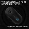 Logitech G PRO 2 LIGHTSPEED, souris de gaming sans fil, pour droitier ou gaucher, maximum de 4 boutons latéraux magnétiques personnalisables et commutables, capteur 44K DPI, recharge USB-C, PC/Mac – B(Noir)