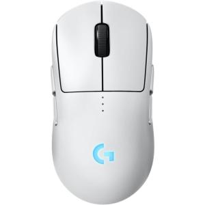 Logitech G PRO 2 LIGHTSPEED, souris de gaming sans fil, pour droitier ou gaucher, maximum de 4 boutons latéraux magnétiques personnalisables et commutables, capteur 44K DPI, recharge USB-C, PC/Mac – B(Blanc)