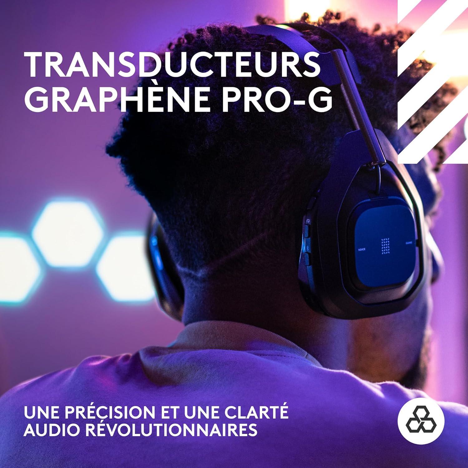 imageLogitech G Astro A50 X LIGHTSPEED casque gaming sans fil base PROG GRAPHNE PLAYSYNC pour la Xbox Series XS PS5 PCMac Nintentdo Switch 2 Bluetooth dispositif de relais HDMI 21 NoirNoir