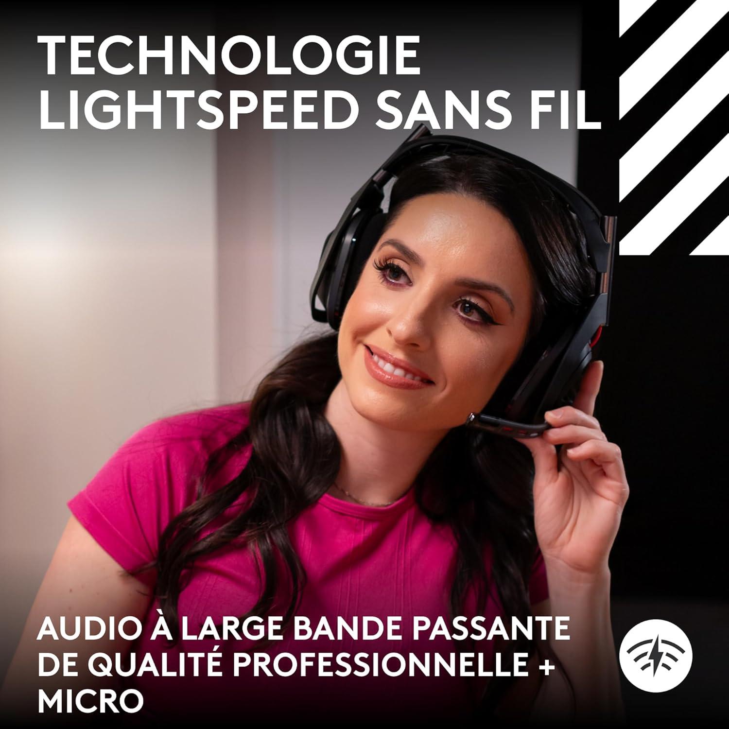 imageLogitech G Astro A50 X LIGHTSPEED casque gaming sans fil base PROG GRAPHNE PLAYSYNC pour la Xbox Series XS PS5 PCMac Nintentdo Switch 2 Bluetooth dispositif de relais HDMI 21 NoirNoir