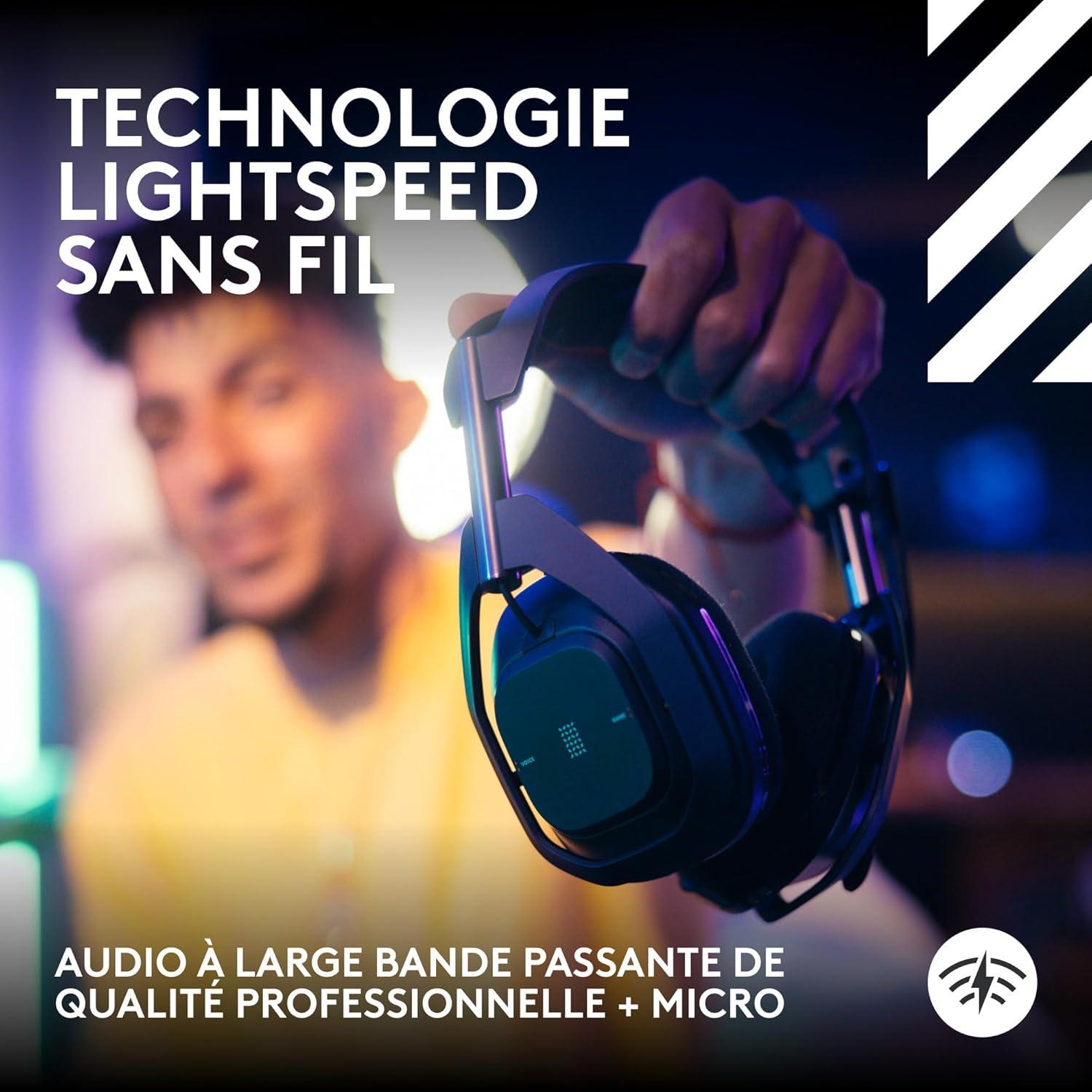 imageLogitech G Astro A50 X LIGHTSPEED casque gaming sans fil base PROG GRAPHNE PLAYSYNC pour la Xbox Series XS PS5 PCMac Nintentdo Switch 2 Bluetooth dispositif de relais HDMI 21 NoirNoir