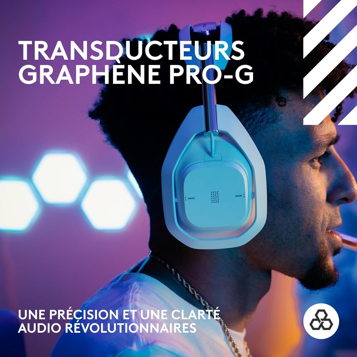 imageLogitech G Astro A50 X LIGHTSPEED casque gaming sans fil base PROG GRAPHNE PLAYSYNC pour la Xbox Series XS PS5 PCMac Nintentdo Switch 2 Bluetooth dispositif de relais HDMI 21 NoirBlanc