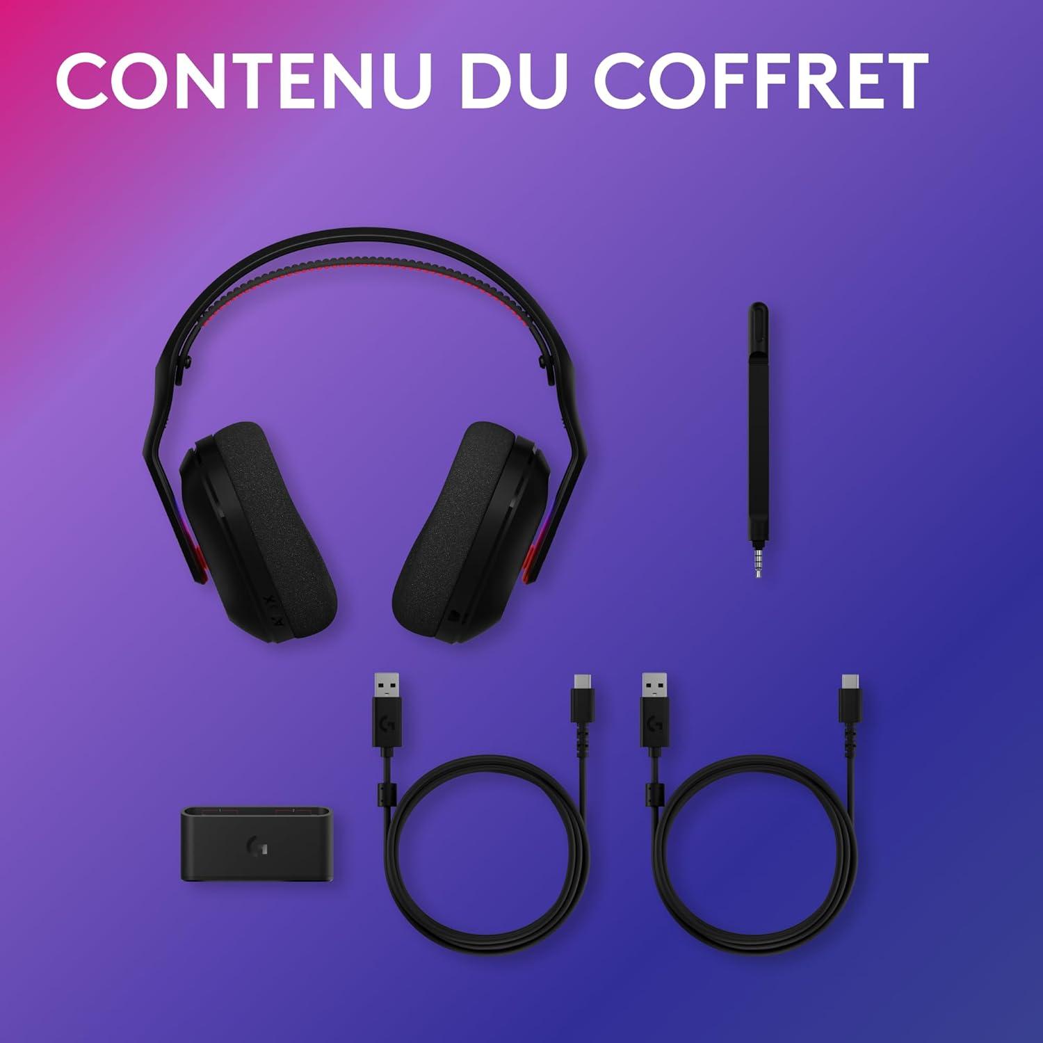 imageLogitech G Astro A50 X LIGHTSPEED casque gaming sans fil base PROG GRAPHNE PLAYSYNC pour la Xbox Series XS PS5 PCMac Nintentdo Switch 2 Bluetooth dispositif de relais HDMI 21 NoirNoir