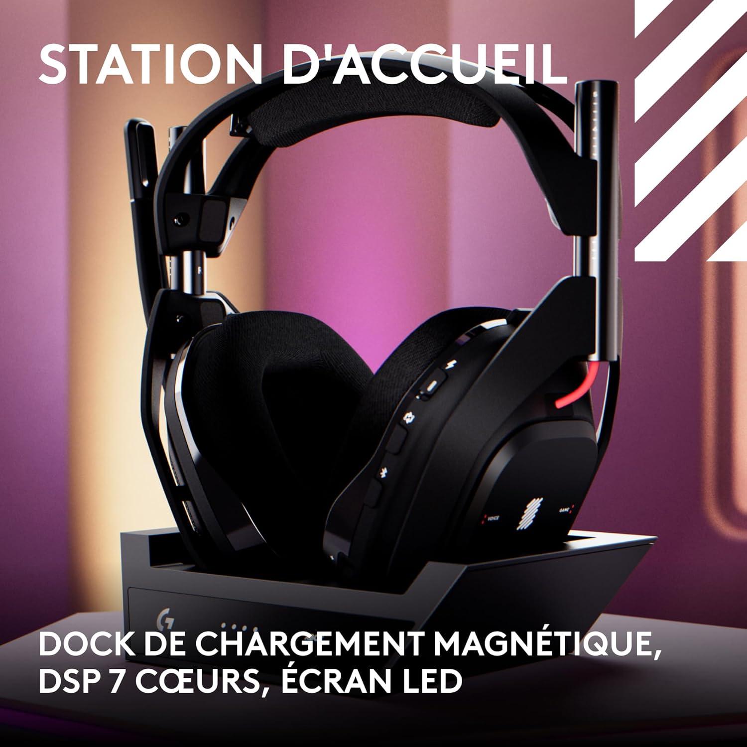 imageLogitech G Astro A50 X LIGHTSPEED casque gaming sans fil base PROG GRAPHNE PLAYSYNC pour la Xbox Series XS PS5 PCMac Nintentdo Switch 2 Bluetooth dispositif de relais HDMI 21 NoirNoir