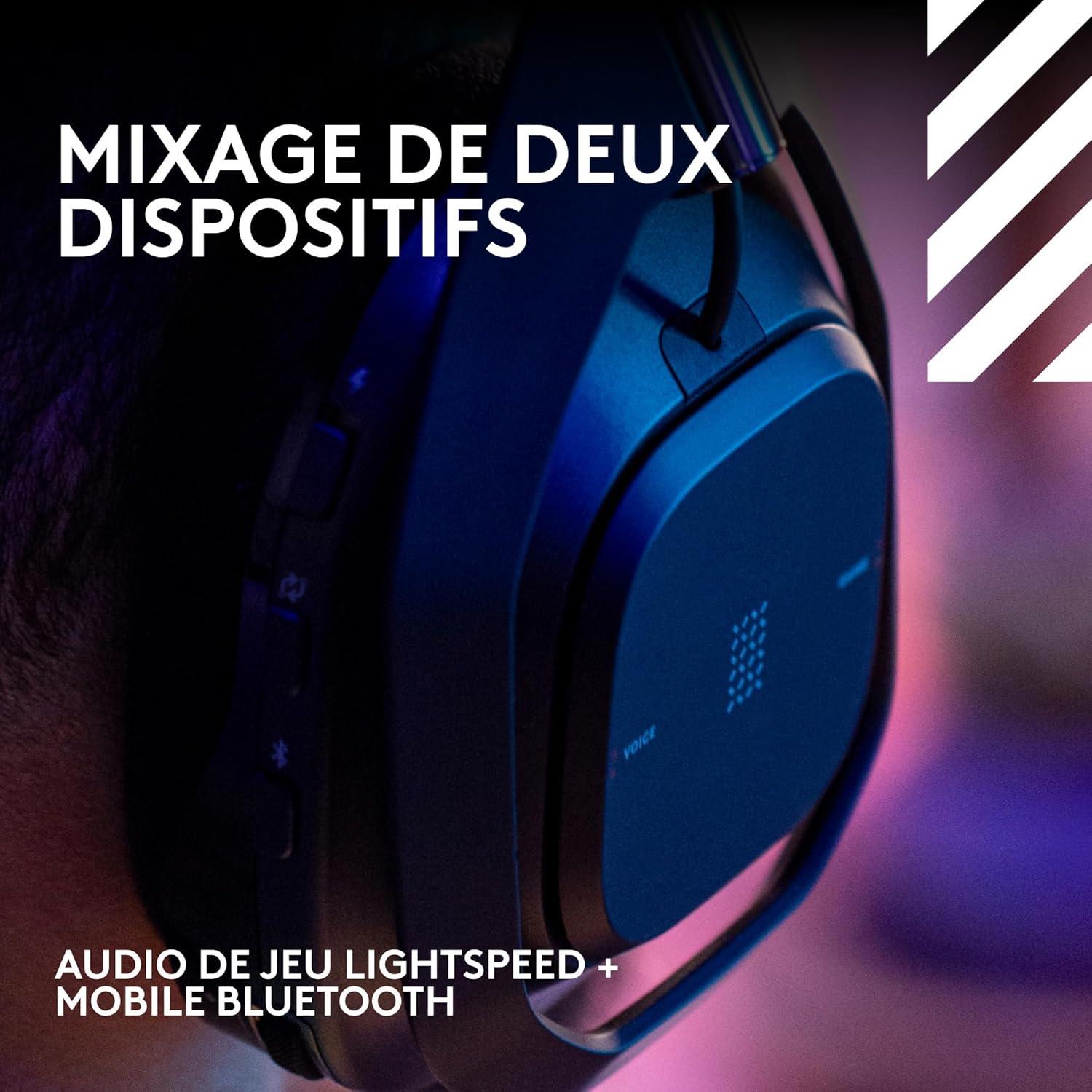 imageLogitech G Astro A50 X LIGHTSPEED casque gaming sans fil base PROG GRAPHNE PLAYSYNC pour la Xbox Series XS PS5 PCMac Nintentdo Switch 2 Bluetooth dispositif de relais HDMI 21 NoirNoir