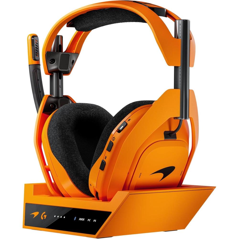 imageLogitech G Astro A50 X LIGHTSPEED casque gaming sans fil base PROG GRAPHNE PLAYSYNC pour la Xbox Series XS PS5 PCMac Nintentdo Switch 2 Bluetooth dispositif de relais HDMI 21 NoirPapaya McLaren