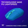 Logitech G G309 LIGHTSPEED Souris gaming sans fil Logitech, légère, switchs hybrides LIGHTFORCE, capteur HERO 25K, autonomie de >300 heures avec une pile AA, 6 boutons programmables, PC/Mac – Blanc(Bleu)
