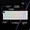 Logitech G PRO X 60 LIGHTSPEED, Clavier gaming sans fil, mécanique compact TKL 60 pour cent, LIGHTSYNC RVB, touches en PBT double couche, switchs tactiles GX optiques, Windows PC, AZERTY FR – Noir(Blanc)