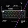 Logitech G PRO X 60 LIGHTSPEED, Clavier gaming sans fil, mécanique compact TKL 60 pour cent, LIGHTSYNC RVB, touches en PBT double couche, switchs tactiles GX optiques, Windows PC, AZERTY FR – Noir(Noir)