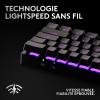 Logitech G PRO X 60 LIGHTSPEED, Clavier gaming sans fil, mécanique compact TKL 60 pour cent, LIGHTSYNC RVB, touches en PBT double couche, switchs tactiles GX optiques, Windows PC, AZERTY FR – Noir(Noir)