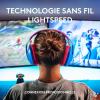 Logitech G435 LIGHTSPEED & Bluetooth sans Fil Casque Gamer, léger circum-auriculaire, Micro intégré, Batterie de 18h, Compatible avec Dolby Atmos, PC, PS4, PS5, Mobile, Nintendo Switch – Blanc(Bleu)