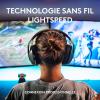Logitech G435 LIGHTSPEED & Bluetooth sans Fil Casque Gamer, léger circum-auriculaire, Micro intégré, Batterie de 18h, Compatible avec Dolby Atmos, PC, PS4, PS5, Mobile, Nintendo Switch – Blanc(noir)