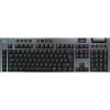 Logitech G G915 X Lightspeed Clavier de Jeu sans Fil à Profil Bas, Touches PBT à Double tir, Touches entièrement programmables, rétroéclairage RVB, GL Brown Linear, US INT&rsquo;L QWERTY – Noir