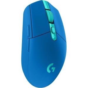 Logitech G G309 LIGHTSPEED Souris gaming sans fil Logitech, légère, switchs hybrides LIGHTFORCE, capteur HERO 25K, autonomie de >300 heures avec une pile AA, 6 boutons programmables, PC/Mac – Blanc(Bleu)