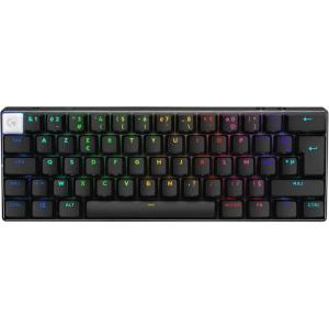 Logitech G PRO X 60 LIGHTSPEED, Clavier gaming sans fil, mécanique compact TKL 60 pour cent, LIGHTSYNC RVB, touches en PBT double couche, switchs tactiles GX optiques, Windows PC, AZERTY FR – Noir(Noir)